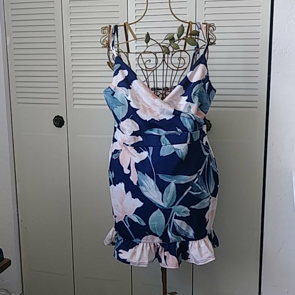 Boohoo floral dress plus size